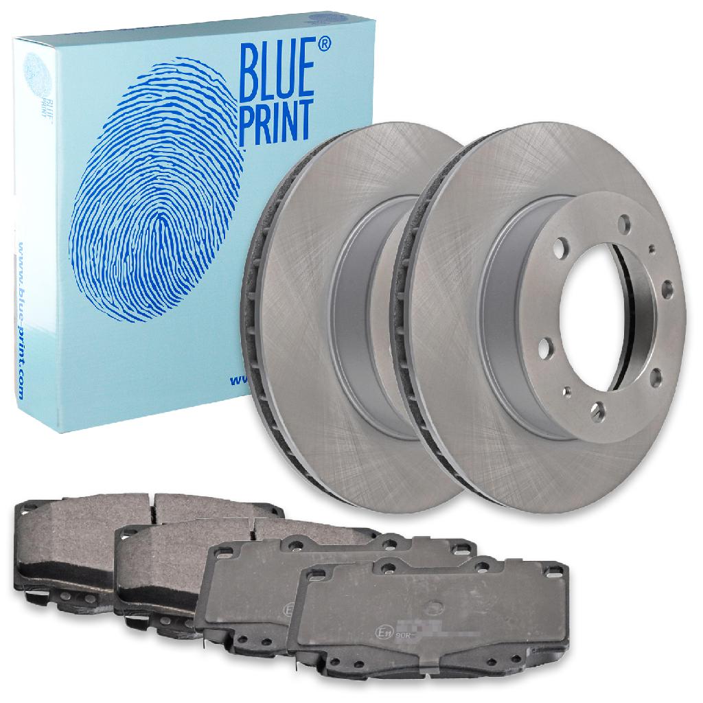 BLUE PRINT Bremsbelagsatz, Scheibenbremse ADT342160 + Bremsscheibe ADT343211