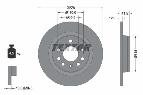 TEXTAR Bremsscheibe 92118303 + Bremsbelagsatz, Scheibenbremse 2373807 + Bremsscheibe 92118503 + Bremsbelagsatz, Scheibenbremse 2413701 Bild TEXTAR Bremsscheibe 92118303 + Bremsbelagsatz, Scheibenbremse 2373807 + Bremsscheibe 92118503 + Bremsbelagsatz, Scheibenbremse 2413701
