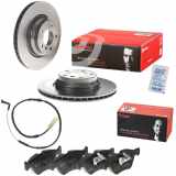 BREMBO Bremsbelagsatz, Scheibenbremse P 06 036 + Warnkontakt, Bremsbelagverschleiß A 00 223 + Bremsscheibe 09.A259.11