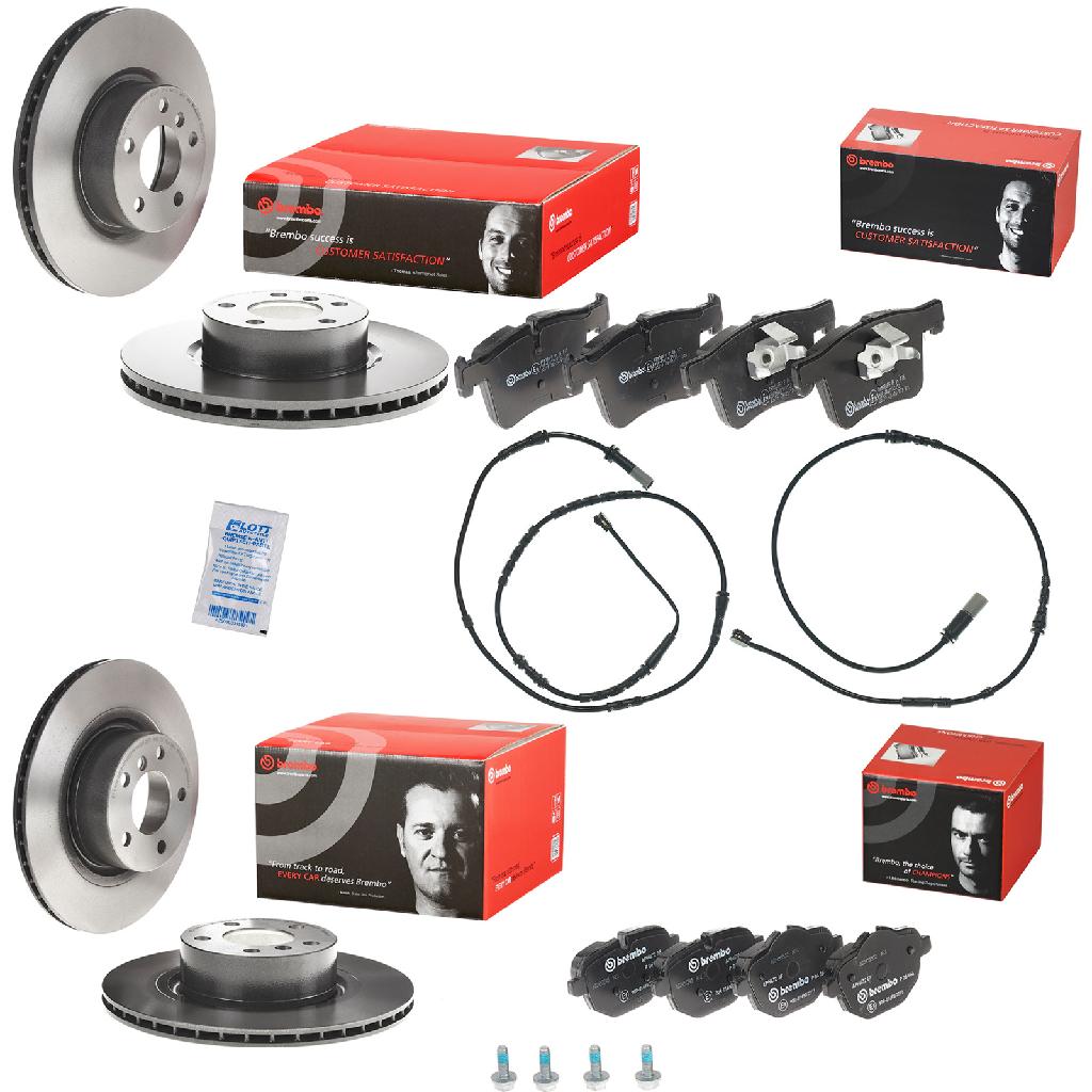 BREMBO Bremsscheibe 09.B570.11 + Bremsbelagsatz, Scheibenbremse P 06 075 + Bremsscheibe 09.B569.11 + Warnkontakt, Bremsbelagverschleiß A 00 433 + Warnkontakt, Bremsbelagverschleiß A 00 455 + Bremsbelagsatz, Scheibenbremse P 06 064