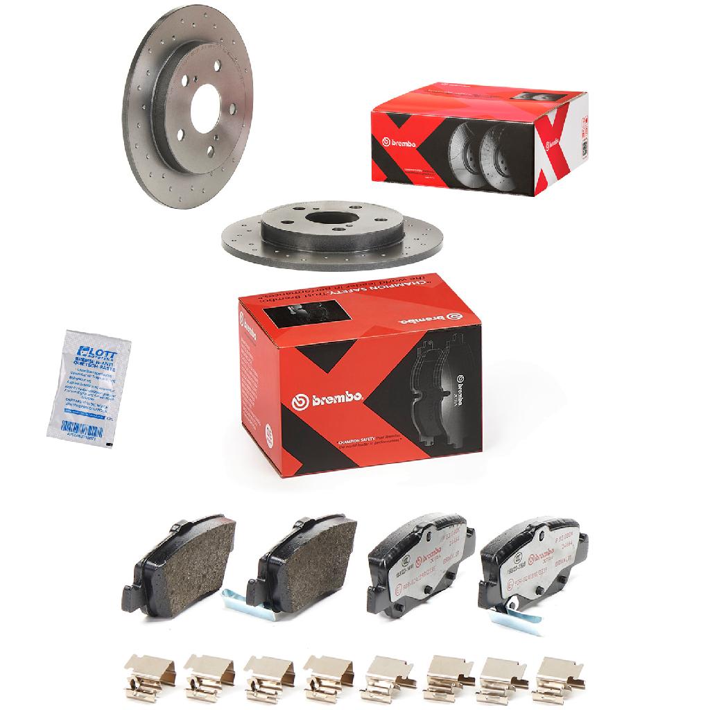BREMBO Bremsscheibe 08.A534.2X + Bremsbelagsatz, Scheibenbremse P 83 080X