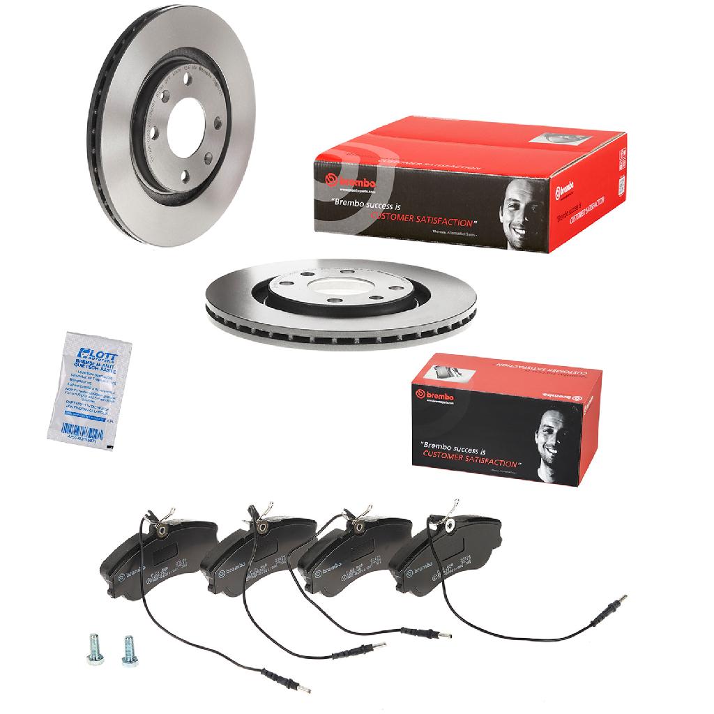 BREMBO Bremsbelagsatz, Scheibenbremse P 61 060 + Bremsscheibe 09.4987.21