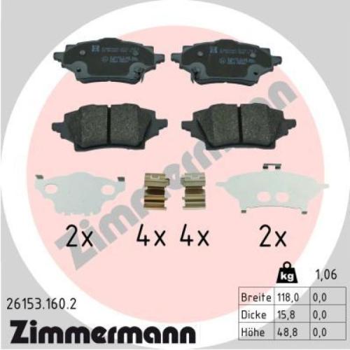 ZIMMERMANN Bremsbelagsatz, Scheibenbremse 26153.160.2 + Bremsscheibe 590.2855.20 + Bremsbelagsatz, Scheibenbremse 26149.190.2 + Bremsscheibe 590.2856.20 Bild ZIMMERMANN Bremsbelagsatz, Scheibenbremse 26153.160.2 + Bremsscheibe 590.2855.20 + Bremsbelagsatz, Scheibenbremse 26149.190.2 + Bremsscheibe 590.2856.20
