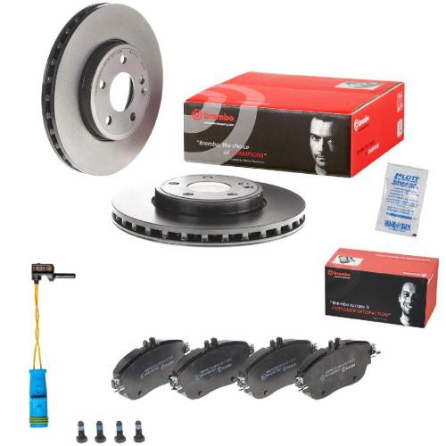 BREMBO Bremsscheibe 09.B344.41 + Bremsbelagsatz, Scheibenbremse P 50 093 + Warnkontakt, Bremsbelagverschleiß A 00 353 Bild BREMBO Bremsscheibe 09.B344.41 + Bremsbelagsatz, Scheibenbremse P 50 093 + Warnkontakt, Bremsbelagverschleiß A 00 353