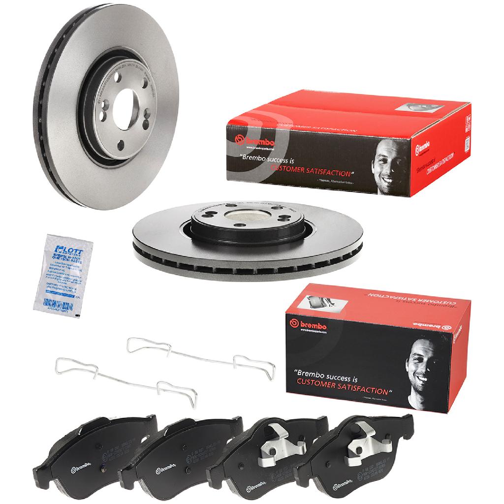 BREMBO Bremsscheibe 09.9821.21 + Bremsbelagsatz, Scheibenbremse P 68 032