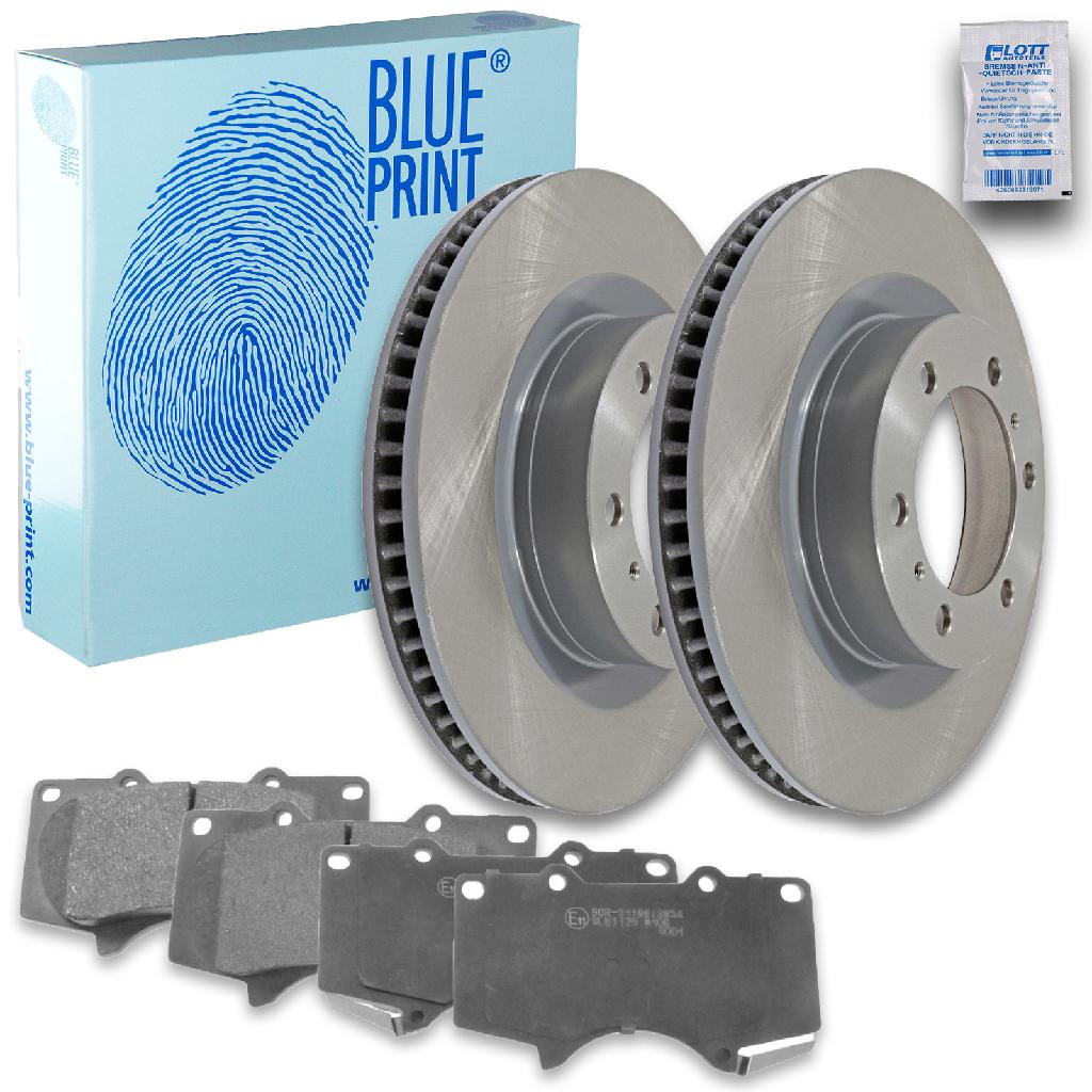 BLUE PRINT Bremsbelagsatz, Scheibenbremse ADT342142 + Bremsscheibe ADT343282