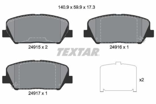 TEXTAR Bremsscheibe 92166505 + Bremsscheibe 92252703 + Bremsbelagsatz, Scheibenbremse 2533707 + Bremsbelagsatz, Scheibenbremse 2491501 Bild TEXTAR Bremsscheibe 92166505 + Bremsscheibe 92252703 + Bremsbelagsatz, Scheibenbremse 2533707 + Bremsbelagsatz, Scheibenbremse 2491501