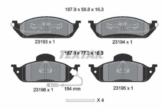 TEXTAR Bremsscheibe 92089905 + Bremsbelagsatz, Scheibenbremse 2319303 Bild TEXTAR Bremsscheibe 92089905 + Bremsbelagsatz, Scheibenbremse 2319303