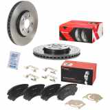 BREMBO Bremsbelagsatz, Scheibenbremse P 59 055 + Bremsscheibe 09.A971.1X