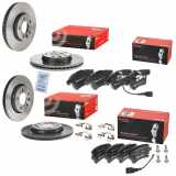 BREMBO Bremsscheibe 09.9582.11 + Bremsscheibe 09.D211.11 + Bremsbelagsatz, Scheibenbremse P 85 083 + Bremsbelagsatz, Scheibenbremse P 85 081