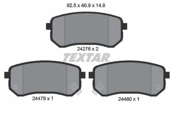 TEXTAR Bremsscheibe 92147203 + Bremsbelagsatz, Scheibenbremse 2427601 + Bremsbelagsatz, Scheibenbremse 2427501 + Bremsscheibe 92196503 Bild TEXTAR Bremsscheibe 92147203 + Bremsbelagsatz, Scheibenbremse 2427601 + Bremsbelagsatz, Scheibenbremse 2427501 + Bremsscheibe 92196503