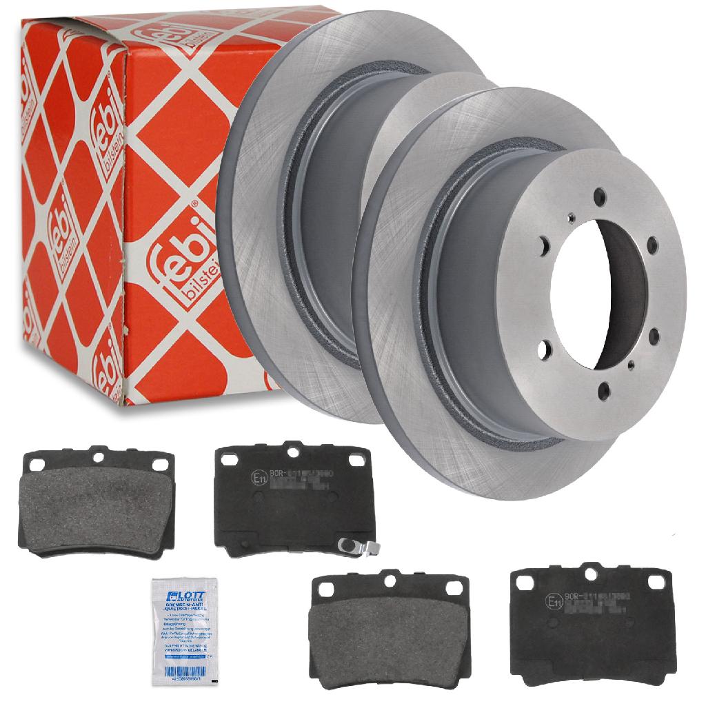 FEBI BILSTEIN Bremsbelagsatz, Scheibenbremse 170625 + Bremsscheibe 108435