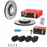 BREMBO Bremsbelagsatz, Scheibenbremse P 50 138 + Warnkontakt, Bremsbelagverschleiß A 00 353 + Bremsscheibe 09.D339.11