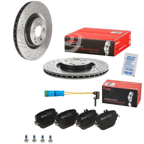 BREMBO Bremsbelagsatz, Scheibenbremse P 50 138 + Warnkontakt, Bremsbelagverschleiß A 00 353 + Bremsscheibe 09.D339.11 Bild BREMBO Bremsbelagsatz, Scheibenbremse P 50 138 + Warnkontakt, Bremsbelagverschleiß A 00 353 + Bremsscheibe 09.D339.11