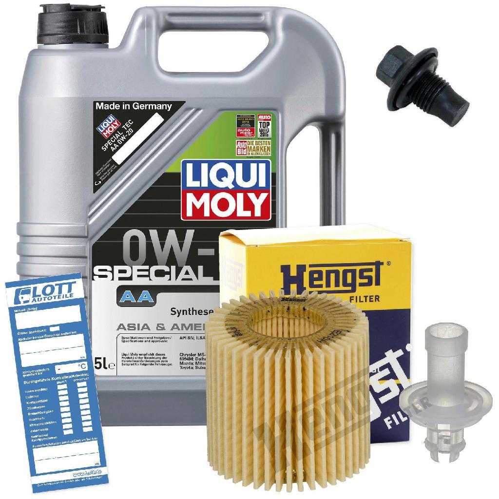 MAPCO Verschlussschraube, Ölwanne 95936 LIQUI MOLY Motoröl 9734 HENGST FILTER Ölfilter E210H D226