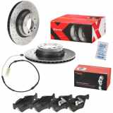 BREMBO Bremsbelagsatz, Scheibenbremse P 06 036 + Bremsscheibe 09.A259.1X + Warnkontakt, Bremsbelagverschleiß A 00 436