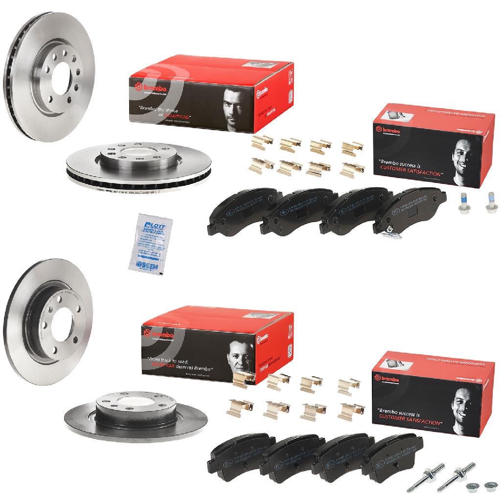 BREMBO Bremsbelagsatz, Scheibenbremse P 59 057 + Bremsbelagsatz, Scheibenbremse P 59 053 + Bremsscheibe 08.9460.31 + Bremsscheibe 09.A861.14