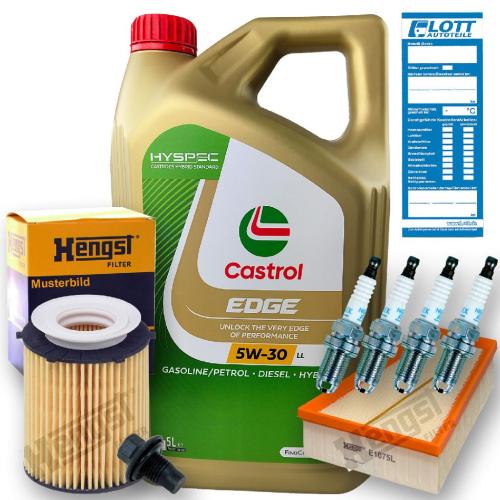 Motoröl + Ölfilter + Luftfilter + Schraube + Zündkerzen Bild Motoröl + Ölfilter + Luftfilter + Schraube + Zündkerzen