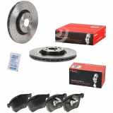 BREMBO Bremsscheibe 09.9586.1X + Bremsbelagsatz, Scheibenbremse P 24 077