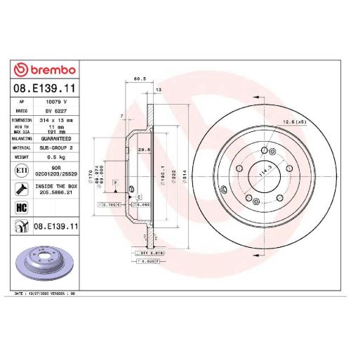 BREMBO Bremsscheibe 08.E139.11 + Bremsbelagsatz, Scheibenbremse P 30 063 Bild BREMBO Bremsscheibe 08.E139.11 + Bremsbelagsatz, Scheibenbremse P 30 063
