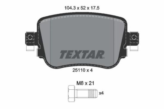 TEXTAR Bremsbelagsatz, Scheibenbremse 2473803 + Bremsbelagsatz, Scheibenbremse 2511001 + Bremsscheibe 92229805 + Bremsscheibe 92224903 Bild TEXTAR Bremsbelagsatz, Scheibenbremse 2473803 + Bremsbelagsatz, Scheibenbremse 2511001 + Bremsscheibe 92229805 + Bremsscheibe 92224903
