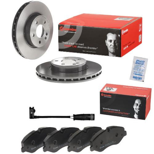 BREMBO Warnkontakt, Bremsbelagverschleiß A 00 287 + Bremsbelagsatz, Scheibenbremse P 50 129 + Bremsscheibe 09.8404.11 Bild BREMBO Warnkontakt, Bremsbelagverschleiß A 00 287 + Bremsbelagsatz, Scheibenbremse P 50 129 + Bremsscheibe 09.8404.11