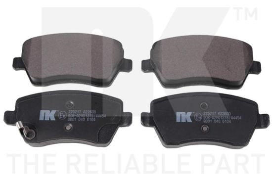 NK Bremsbelagsatz, Scheibenbremse 225217 + Bremsscheibe 205214 Bild NK Bremsbelagsatz, Scheibenbremse 225217 + Bremsscheibe 205214