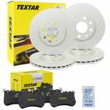TEXTAR Bremsbelagsatz, Scheibenbremse 2395001 + Bremsscheibe 92137103 + Bremsscheibe 92143903 + Bremsbelagsatz, Scheibenbremse 2332601
