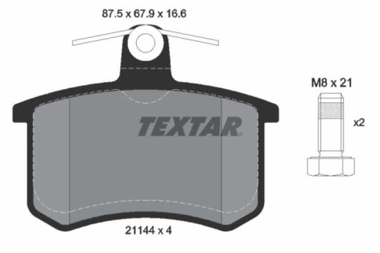 TEXTAR Bremsscheibe 92083505 + Bremsscheibe 92088503 + Bremsbelagsatz, Scheibenbremse 2194504 + Bremsbelagsatz, Scheibenbremse 2114401 Bild TEXTAR Bremsscheibe 92083505 + Bremsscheibe 92088503 + Bremsbelagsatz, Scheibenbremse 2194504 + Bremsbelagsatz, Scheibenbremse 2114401