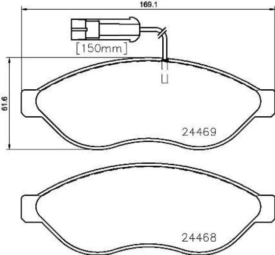 BREMBO Bremsbelagsatz, Scheibenbremse P 23 143 + Bremsscheibe 08.8094.30 + Bremsbelagsatz, Scheibenbremse P 61 125 + Bremsscheibe 09.8931.21 Bild BREMBO Bremsbelagsatz, Scheibenbremse P 23 143 + Bremsscheibe 08.8094.30 + Bremsbelagsatz, Scheibenbremse P 61 125 + Bremsscheibe 09.8931.21