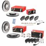 BREMBO Bremsbelagsatz, Scheibenbremse P 85 188 + Bremsscheibe 09.9582.11 + Bremsscheibe 09.B498.11 + Bremsbelagsatz, Scheibenbremse P 85 083