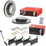 BREMBO Bremsscheibe 09.C502.11 + Bremsbelagsatz, Scheibenbremse P 50 113 + Warnkontakt, Bremsbelagverschleiß A 00 470