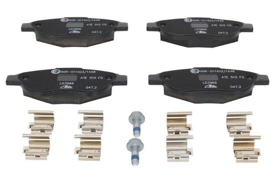 ATE Bremsscheibe 24.0126-0120.1 + Bremsbelagsatz, Scheibenbremse 13.0470-3966.2 Bild ATE Bremsscheibe 24.0126-0120.1 + Bremsbelagsatz, Scheibenbremse 13.0470-3966.2