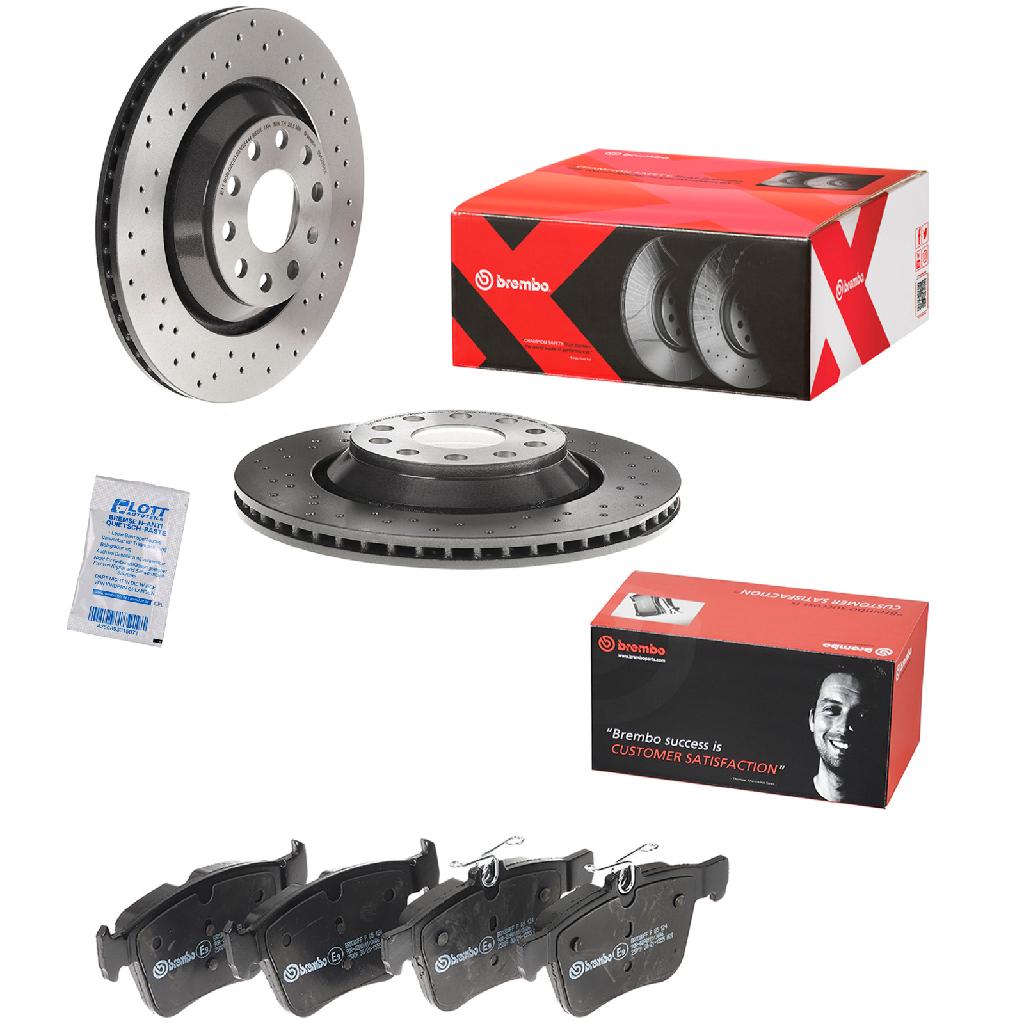 BREMBO Bremsbelagsatz, Scheibenbremse P 85 124 + Bremsscheibe 09.A200.1X