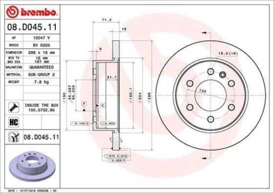 BREMBO Bremsbelagsatz, Scheibenbremse P 50 155 + Warnkontakt, Bremsbelagverschleiß A 00 287 + Bremsscheibe 09.9508.11 + Warnkontakt, Bremsbelagverschleiß A 00 291 + Bremsscheibe 08.D045.11 + Bremsbelagsatz, Scheibenbremse P 50 059 Bild BREMBO Bremsbelagsatz, Scheibenbremse P 50 155 + Warnkontakt, Bremsbelagverschleiß A 00 287 + Bremsscheibe 09.9508.11 + Warnkontakt, Bremsbelagverschleiß A 00 291 + Bremsscheibe 08.D045.11 + Bremsbelagsatz, Scheibenbremse P 50 059