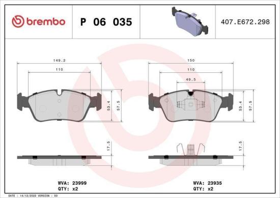 BREMBO Bremsscheibe 09.C649.11 + Warnkontakt, Bremsbelagverschleiß A 00 212 + Bremsbelagsatz, Scheibenbremse P 06 035 + Bremsscheibe 09.9793.11 + Warnkontakt, Bremsbelagverschleiß A 00 435 + Bremsbelagsatz, Scheibenbremse P 06 038 Bild BREMBO Bremsscheibe 09.C649.11 + Warnkontakt, Bremsbelagverschleiß A 00 212 + Bremsbelagsatz, Scheibenbremse P 06 035 + Bremsscheibe 09.9793.11 + Warnkontakt, Bremsbelagverschleiß A 00 435 + Bremsbelagsatz, Scheibenbremse P 06 038