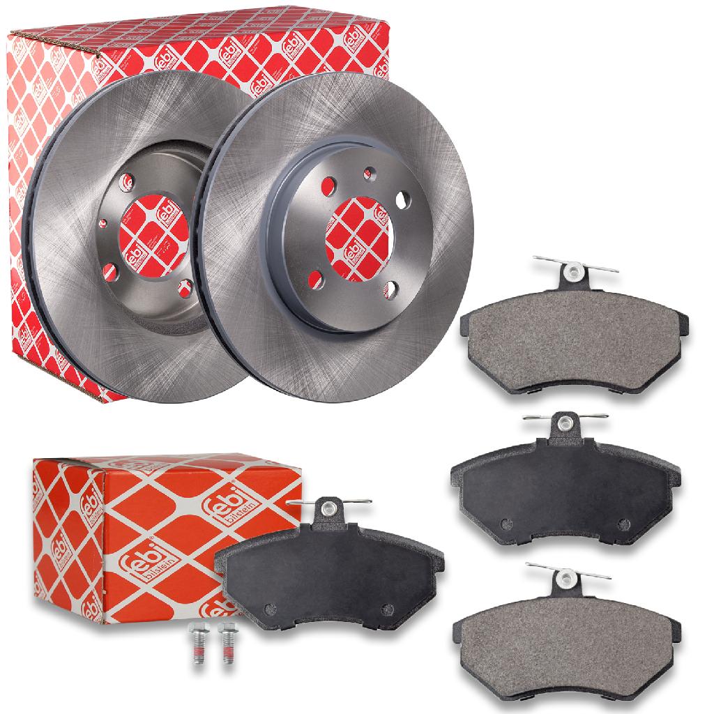 FEBI BILSTEIN Bremsbelagsatz, Scheibenbremse 16048 + Bremsscheibe 06512