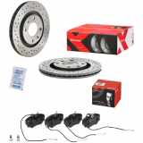 BREMBO Bremsscheibe 09.4987.2X + Bremsbelagsatz, Scheibenbremse P 61 050