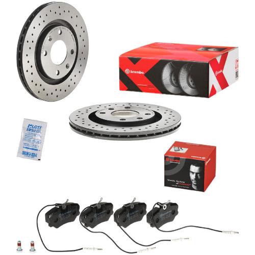 BREMBO Bremsscheibe 09.4987.2X + Bremsbelagsatz, Scheibenbremse P 61 050 Bild BREMBO Bremsscheibe 09.4987.2X + Bremsbelagsatz, Scheibenbremse P 61 050