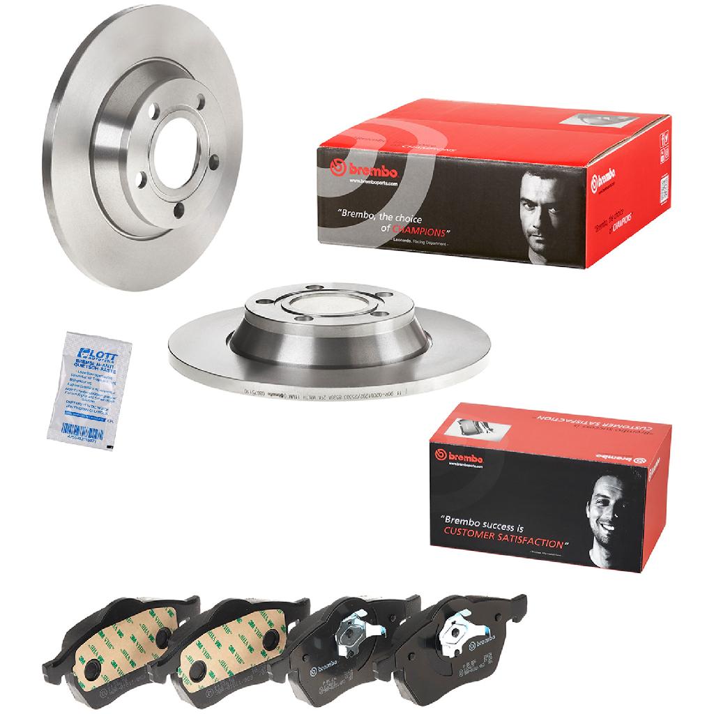 BREMBO Bremsscheibe 08.6751.10 + Bremsbelagsatz, Scheibenbremse P 85 036