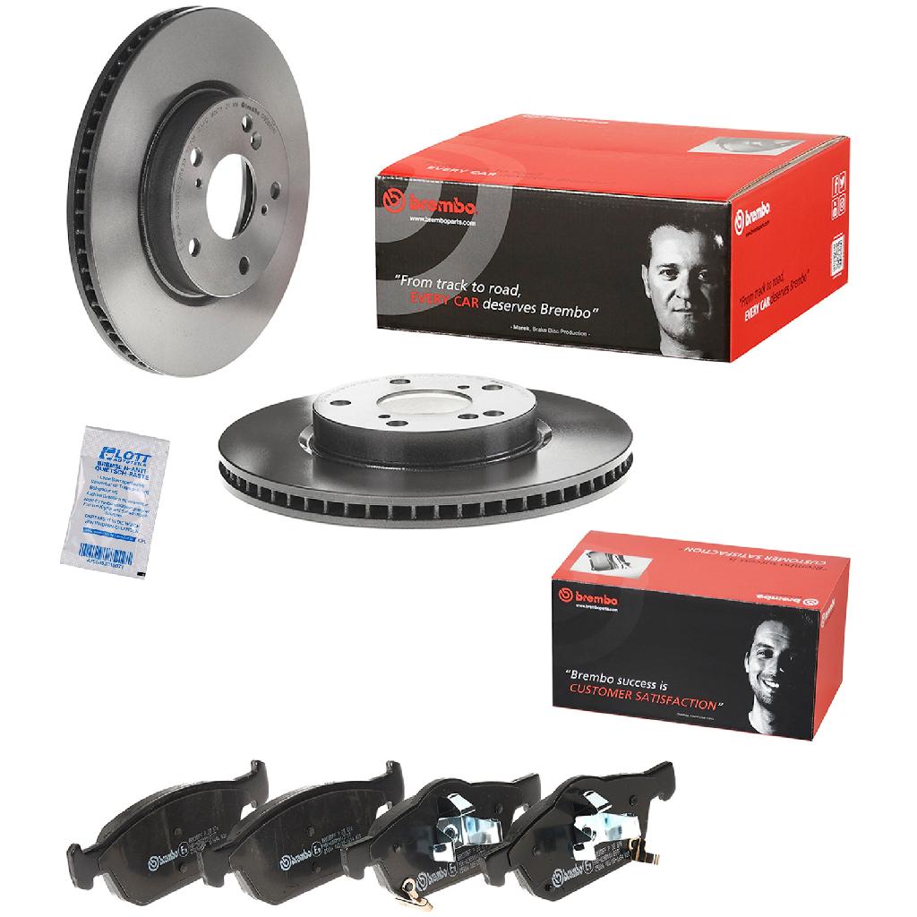 BREMBO Bremsbelagsatz, Scheibenbremse P 28 076 + Bremsscheibe 09.D881.11