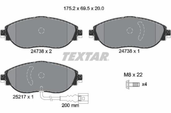 TEXTAR Bremsscheibe 92140700 + Bremsbelagsatz, Scheibenbremse 2473803 + Bremsscheibe 92232403 + Bremsbelagsatz, Scheibenbremse 2500901 Bild TEXTAR Bremsscheibe 92140700 + Bremsbelagsatz, Scheibenbremse 2473803 + Bremsscheibe 92232403 + Bremsbelagsatz, Scheibenbremse 2500901