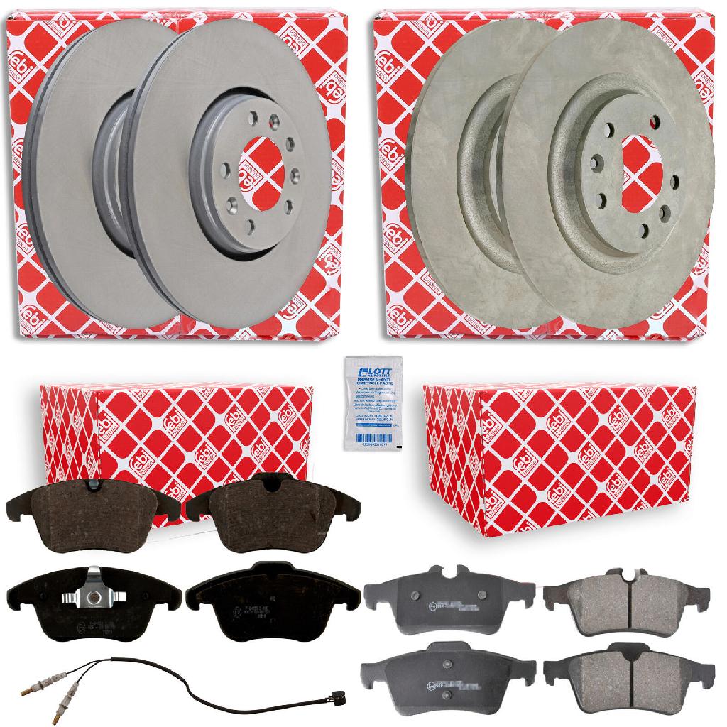 FEBI BILSTEIN Bremsbelagsatz, Scheibenbremse 16889 + Bremsscheibe 26037 + Bremsbelagsatz, Scheibenbremse 16718 + Bremsscheibe 36621