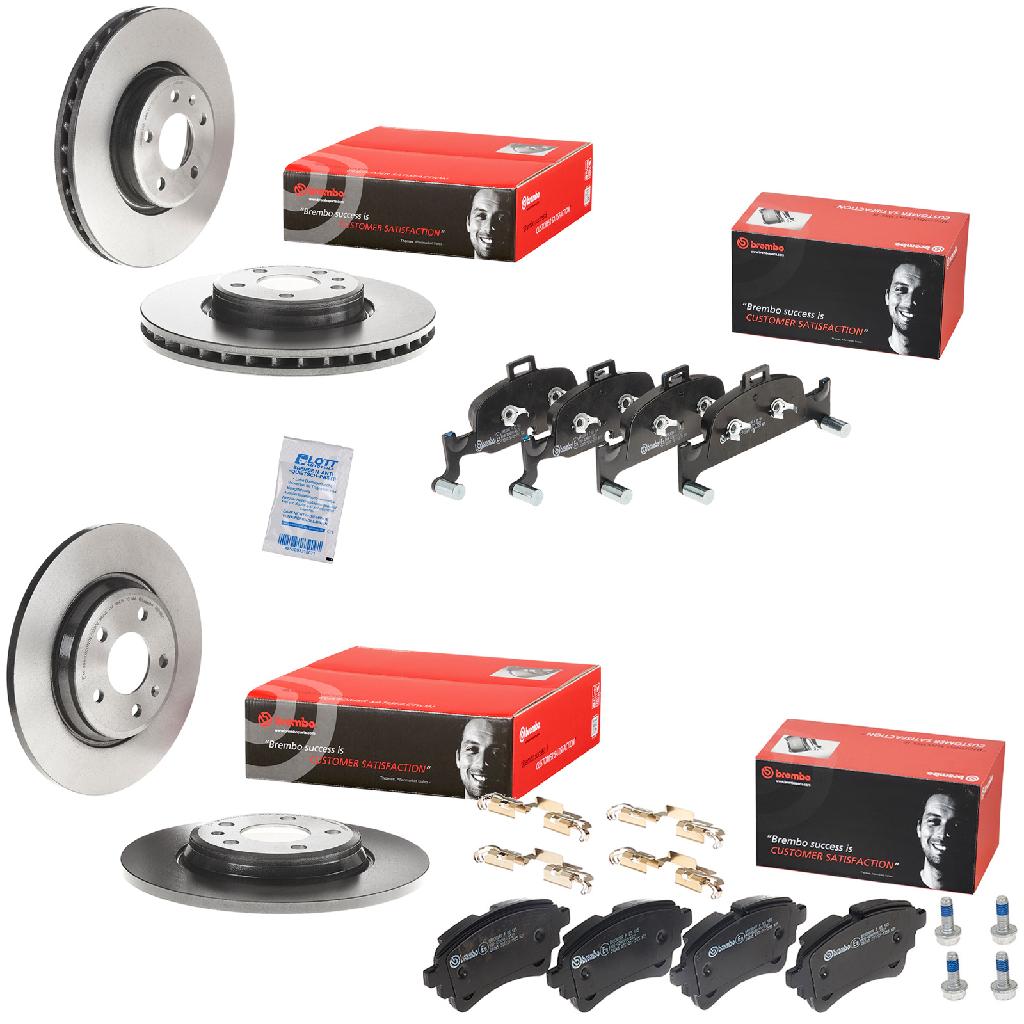 BREMBO Bremsscheibe 08.D060.11 + Bremsbelagsatz, Scheibenbremse P 85 185 + Bremsscheibe 09.D058.11 + Bremsbelagsatz, Scheibenbremse P 85 164