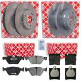 FEBI BILSTEIN Bremsbelagsatz, Scheibenbremse 16028 + Bremsbelagsatz, Scheibenbremse 16399 + Bremsscheibe 04630 + Bremsscheibe 04628