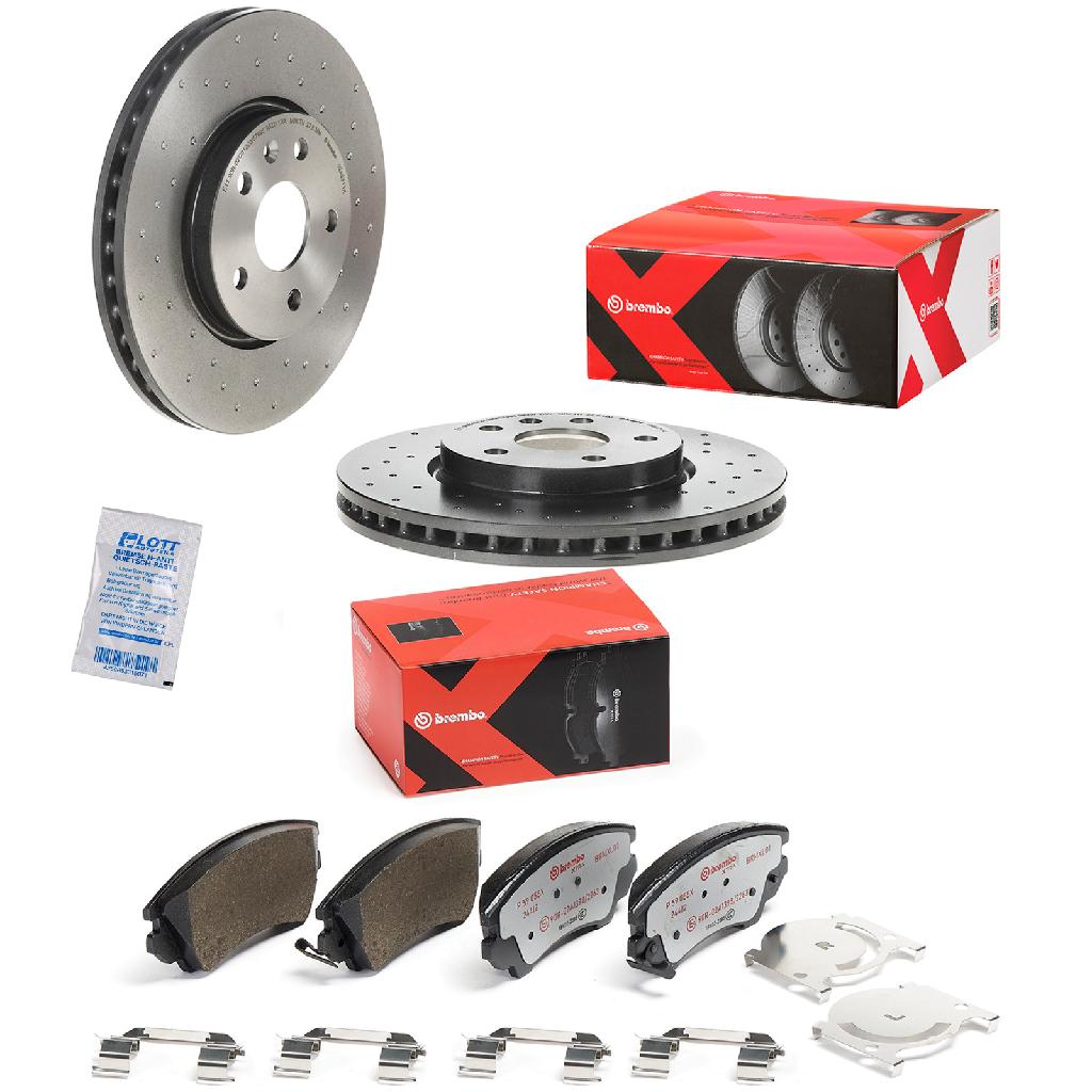 BREMBO Bremsscheibe 09.A971.1X + Bremsbelagsatz, Scheibenbremse P 59 055X