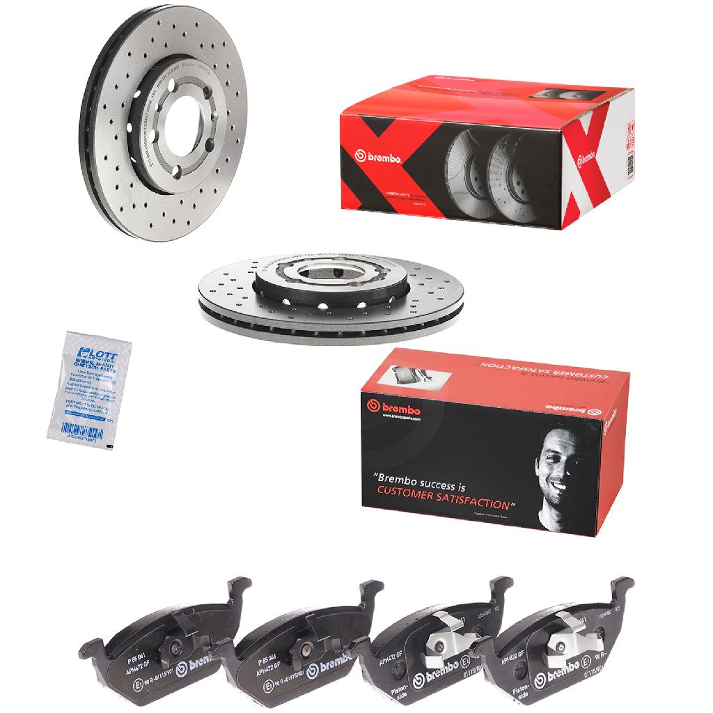 BREMBO Bremsscheibe 09.7011.1X + Bremsbelagsatz, Scheibenbremse P 85 041