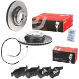 BREMBO Bremsbelagsatz, Scheibenbremse P 06 036 + Warnkontakt, Bremsbelagverschleiß A 00 441 + Bremsscheibe 09.A259.11