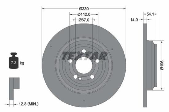TEXTAR Warnkontakt, Bremsbelagverschleiß 98048700 + Bremsbelagsatz, Scheibenbremse 2621501 + Bremsscheibe 92306905 Bild TEXTAR Warnkontakt, Bremsbelagverschleiß 98048700 + Bremsbelagsatz, Scheibenbremse 2621501 + Bremsscheibe 92306905