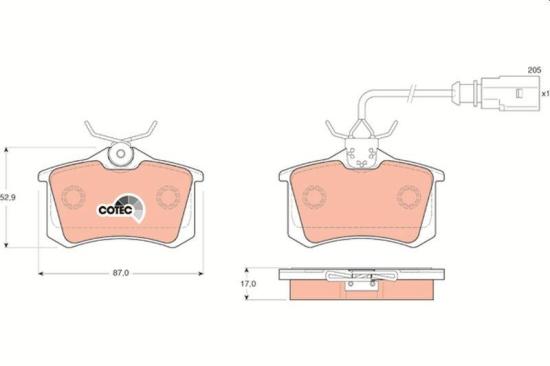 TRW Bremsscheibe DF2777 + Bremsbelagsatz, Scheibenbremse GDB1415 Bild TRW Bremsscheibe DF2777 + Bremsbelagsatz, Scheibenbremse GDB1415